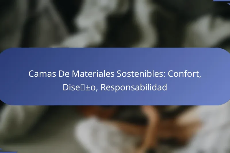 Camas De Materiales Sostenibles: Confort, Diseño, Responsabilidad