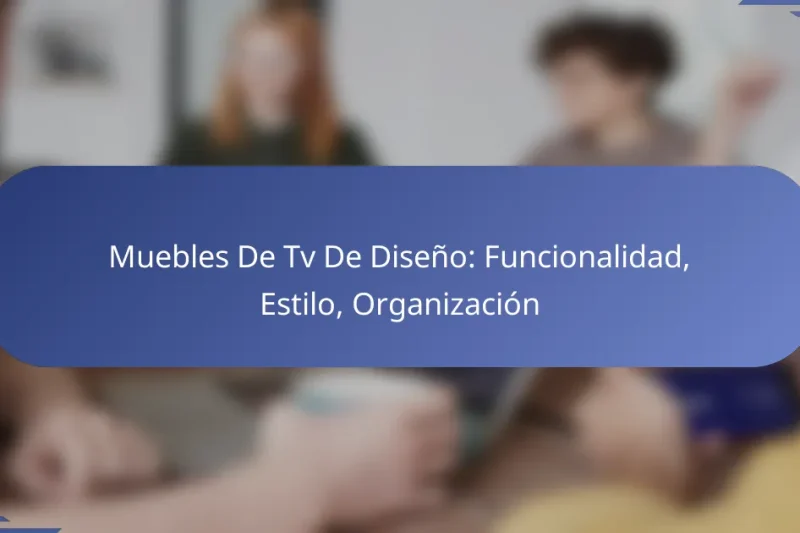 Muebles De Tv De Diseño: Funcionalidad, Estilo, Organización
