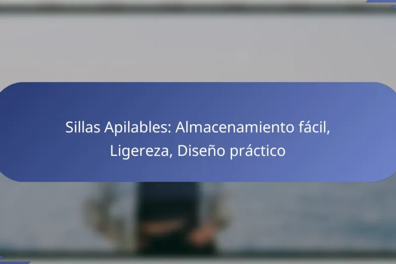 Sillas Apilables: Almacenamiento fácil, Ligereza, Diseño práctico